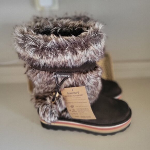 Bearpaw Womens Retro  Tama Boots With Faux Fur Trim & Rubber Sole- US 7 - Picture 3 of 8